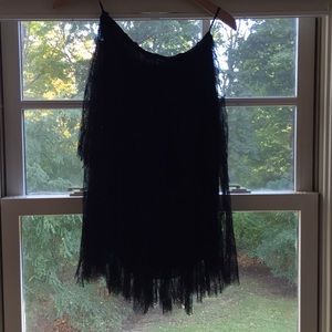 Chanel size 36/US 4 layered black lace/tulle romantic skirt